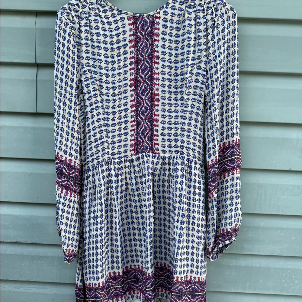 Dolce Vita Blue and Purple Long Sleeve Dress